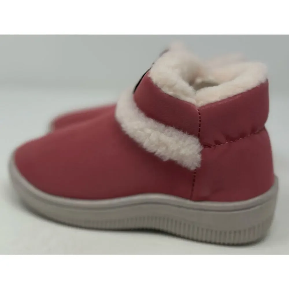 Happy Bear Slip on Pink Sherpa Inside Shoes Size 26 - 27 = 9.5 or 10 Little Kids